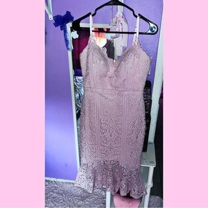 Guess pink crochet mermaid dress NWOT 6